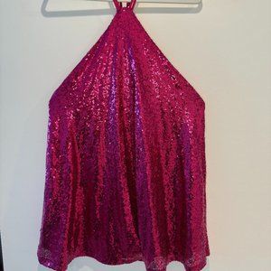 Lucy In The Sky Pink Sequin Halter Dress